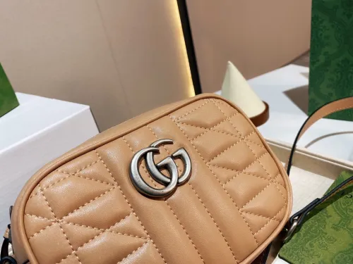 Gucci Womens Bags GG Marmont matelassé mini bag Gucci shoulder bag Luxury Brand with Original Box 634936 UM8BN 9022