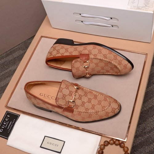 Gucci Mens Shoes Leather Design Luxury Brand Business Dress Shoes for Men with Original Box