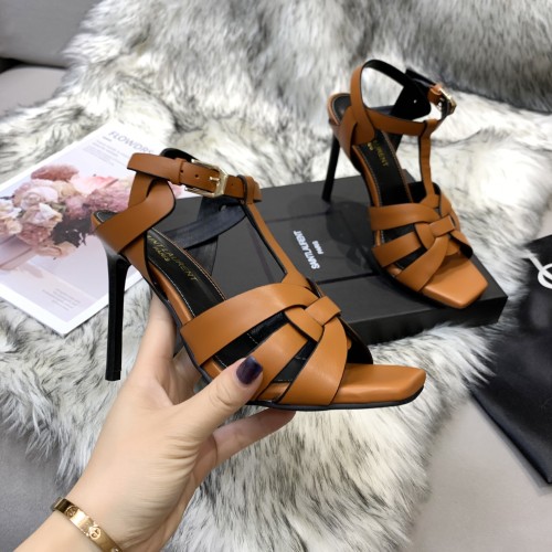 Saint Laurent YSL Womens Shoes TRIBUTE SANDALS IN SMOOTH LEATHER 10cm