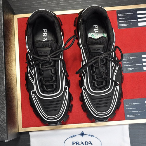 Prada Mens Shoes Sneakers Casual Shoes for Men Luxury Brand Breathable Fashion Cloudbust Thunder Technical Fabric Sneakers with Original Box