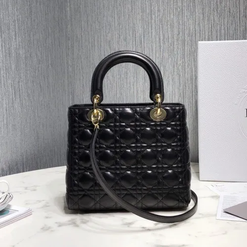 Dior Womens Bags Handbags Luxury Fashion MEDIUM LADY D-LITE BAG with Original Box