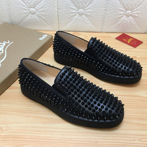 Christian Louboutin Mens Shoes Luxury Brand Red Bottom Design Roller-Boat Mens Flat 3120490CM53