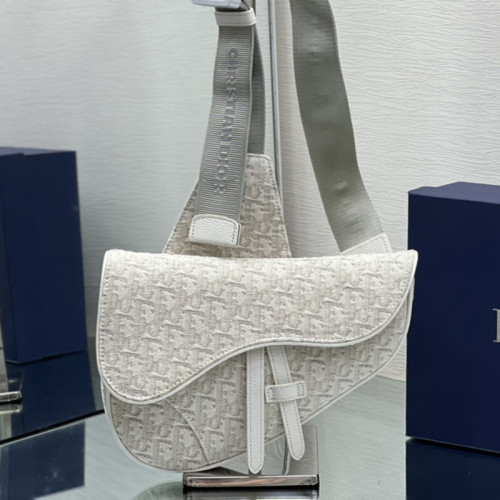 Dior Womens Mens Bag Saddle Bag Luxury Brand Design Fashion Type Shoulder Bags SADDLE BAG Beige Dior Oblique Jacquard 1ADPO093YZY_H25E with Original Box