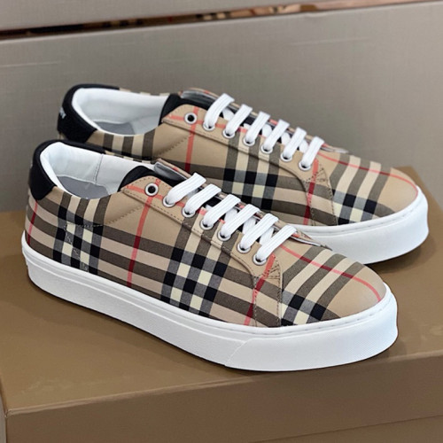 Burberry Men Shoes Fashion Luxury Brand Vintage Cotton Sneaker Casual Shoes for Men with Original Box