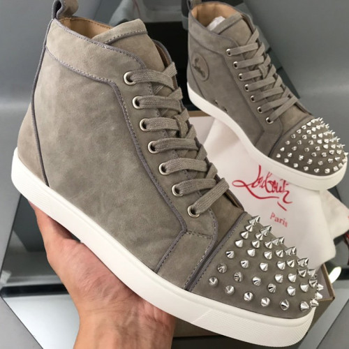 Christian Louboutin Mens Shoes Luxury Brand Red Bottom Design Louis Junior Spikes Flat with Original Box CL sneakers