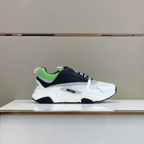 Dior Mens Shoes Sneakers Luxury Brand Breathable Design B22 SNEAKER Technical Mesh with Smooth Calfskin