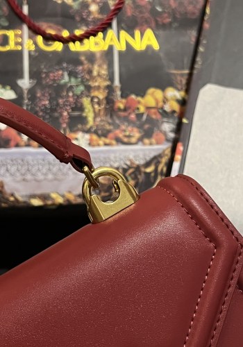 Dolce&Gabbana Womens Bags Handbags Luxury Brand Runaway Small smooth calfskin Devotion bag 19 x 13 x 4.5 cm