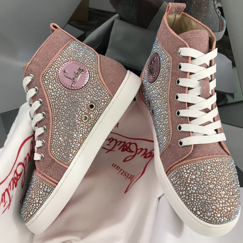 Christian Louboutin Mens Shoes Luxury Brand Red Bottom Design Louis Junior Spikes Flat with Original Box CL sneakers