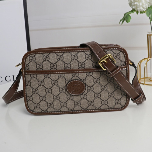 Gucci Womens Mens Bags Crossbody Shoulder Messenger Bags Luxury Brand Gucci GG Mini bag with Interlocking G with Original Box 658572 92TCG 8563