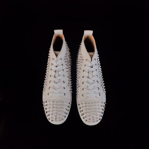 Christian Louboutin Mens Shoes Luxury Brand Red Bottom Design Louis Junior Spikes Flat with Original Box CL sneakers