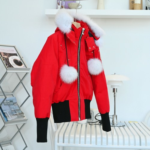 Moose Knuckles Design Womens Winter Windprood Down Jackets Keep Warm 90% White Duck Down