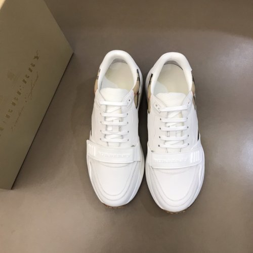 Burberry Mens Shoes Sneakers Fashion Type Luxury Brand Vintage Check Cotton Sneaker with Original Box
