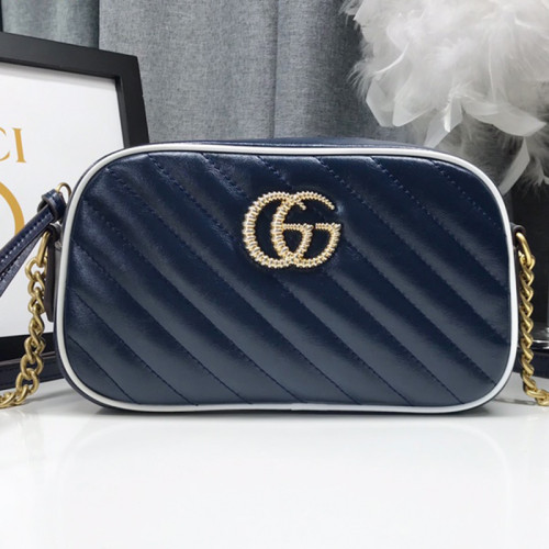 Gucci Womens Bags GG Marmont small matelassé shoulder bag Luxury Brand with Original Box 447632 DTD1T 1000