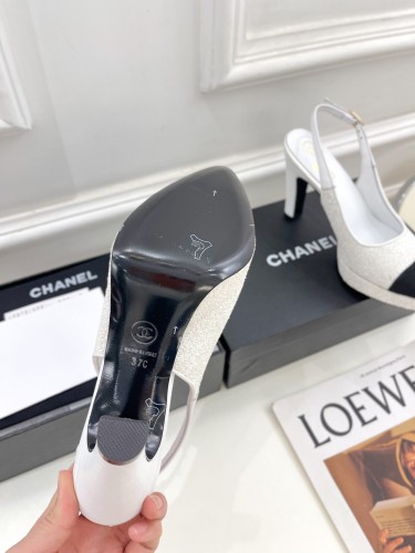Chanel Womens Shoes Pumps Fashion Sandals Summer Design 9.5cm Heel Luxury Brand Design with Original Box