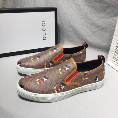 Gucci Mens Shoes Luxury Brand Men's GG Disney x Gucci Slip-on Sneaker ‎603689 HWU10 8492