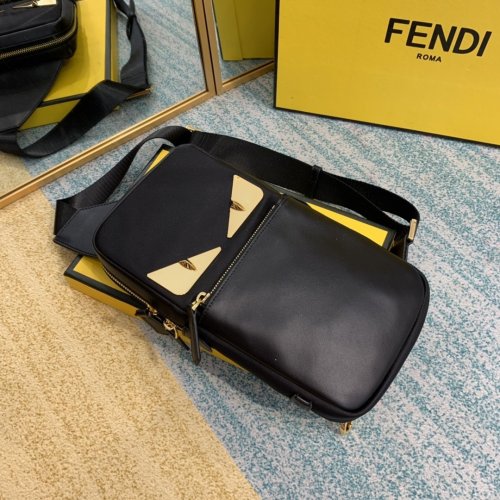 Fendi Mens Bags Luxury Brand Messenger Shoulder Bags Belt Bag Black Nylon One-Shoulder Backpack 7VZ033A2FTF0KUR