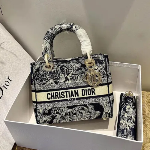 Dior Womens Bags Handbags Luxury Fashion Dior MEDIUM LADY D-LITE BAG with Original Box