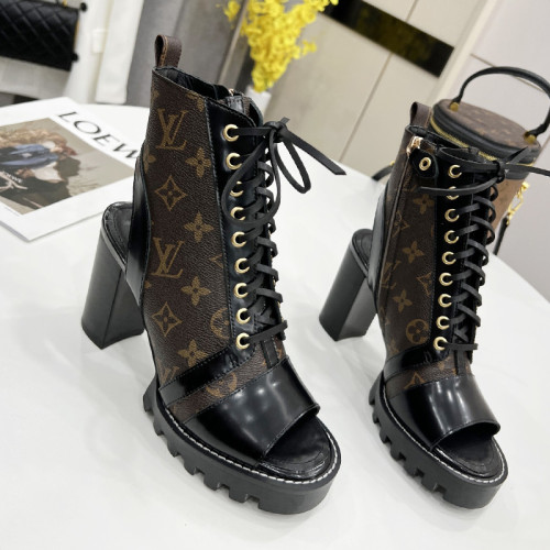 Louis Vuitton Womens Shoes Ankle Boots Leather Design Luxury Brand Summer Fashion Sandals PASSENGER SILHOUETTE BOOT with Original Box