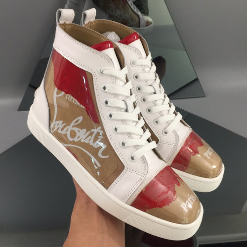 Christian Louboutin Mens Shoes Luxury Brand Red Bottom Design Louis Junior Spikes Flat with Original Box CL sneakers
