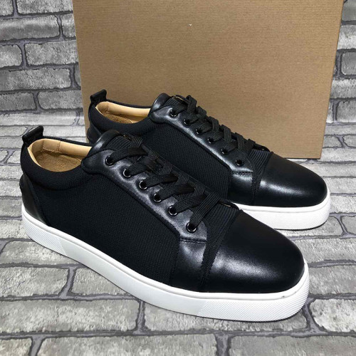 Christian Louboutin Mens Shoes Luxury Brand Red Bottom Design Louis Junior Spikes Flat with Original Box CL sneakers