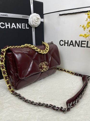 Chanel Womens Bags Shoulder Messenger Bags Chanel 19 Flap Bag Luxury Brand with Original Box