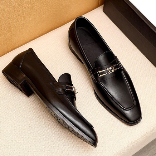 Gucci Mens Shoes Leather Design Luxury Brand Business Dress Shoes for Men with Original Box