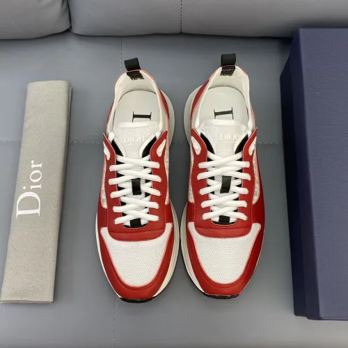 Dior Men Shoes Fashion B25 RUNNER SNEAKER Black Dior Oblique Canvas And Suede with Original Box