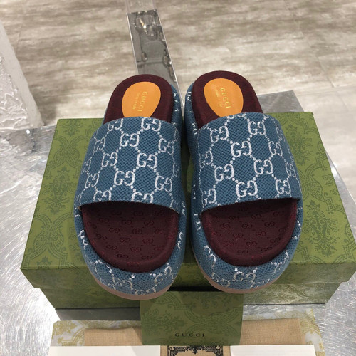 Gucci Womens Shoes Platform Slide Sandal