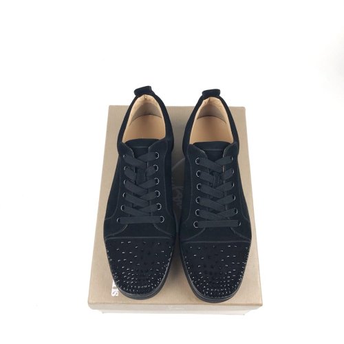 Christian Louboutin Mens Shoes Luxury Brand Red Bottom Design Louis Junior Spikes Flat with Original Box CL sneakers