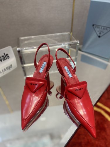 Prada Womens Shoes Slingback Pumps Luxury Brand Casual Shoes for Women with Original Box