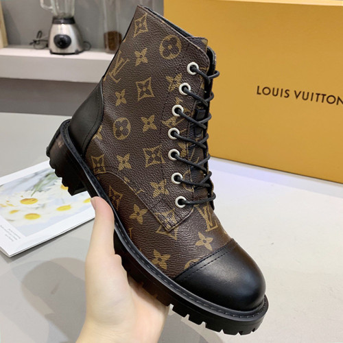 Louis Vuitton Women Shoes Boots Fashion Ankle Boots Luxury Brand Leather Design with Original Box