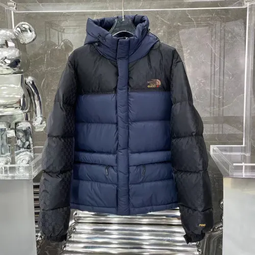 Gucci X The North Face Design Mens Womens Winter Windprood Down Jackets Keep Warm 90% White Duck Down
