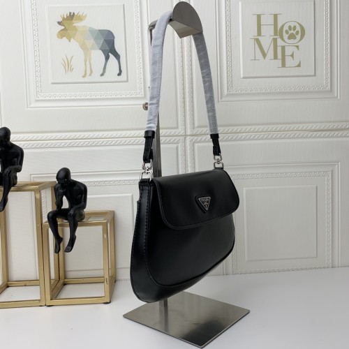 Prada Men Womens Shoulder Bags with Original Box 1BD311_ZO6_F0002_V_OOO Luxury Brand Prada Cleo brushed leather shoulder bag with flap