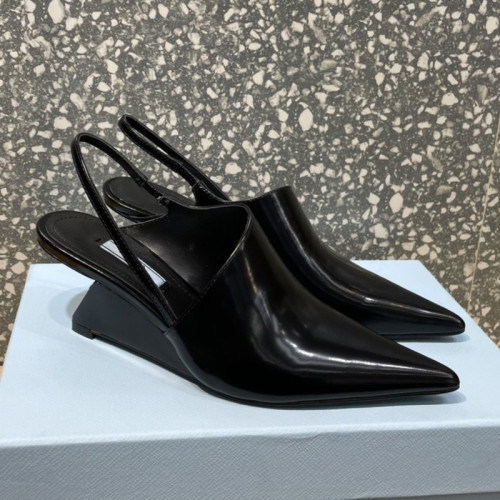 Prada Womens Shoes Slingback Pumps Luxury Brand Casual Shoes for Women with Original Box