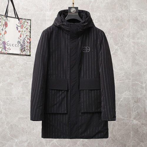 Emporio Armani Design Mens Womens Winter Windprood Down Jackets Keep Warm 90% White Duck Down