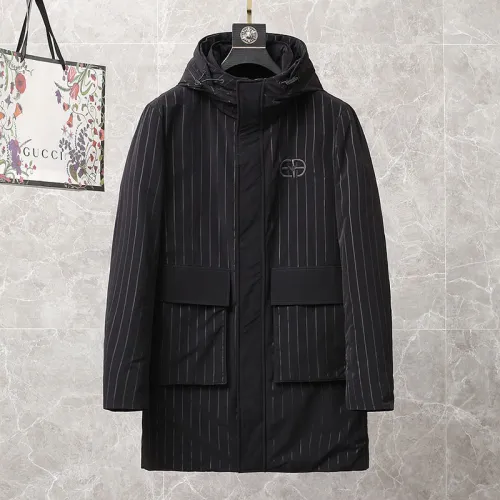 Emporio Armani Design Mens Womens Winter Windprood Down Jackets Keep Warm 90% White Duck Down