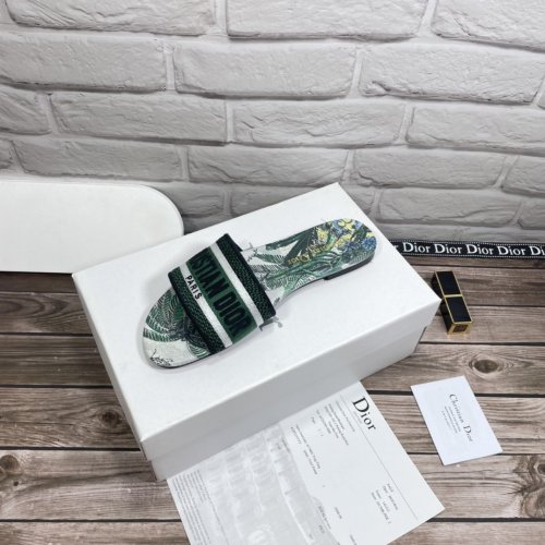 Dior Women Shoes Mule DWAY SLIDE Luxury Brand Womens Sandals Slippers with Original Box