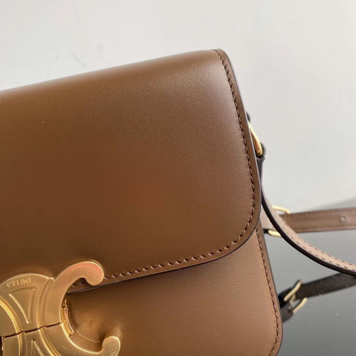 Celine Womens Bag TEEN TRIOMPHE BAG IN SHINY CALFSKIN