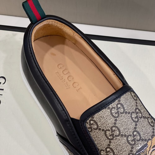 Gucci Mens Shoes Slippers Slides Casual Design Luxury Brand Black Leather Princetown leather slipper with Original Box 423513 BLM00 1000