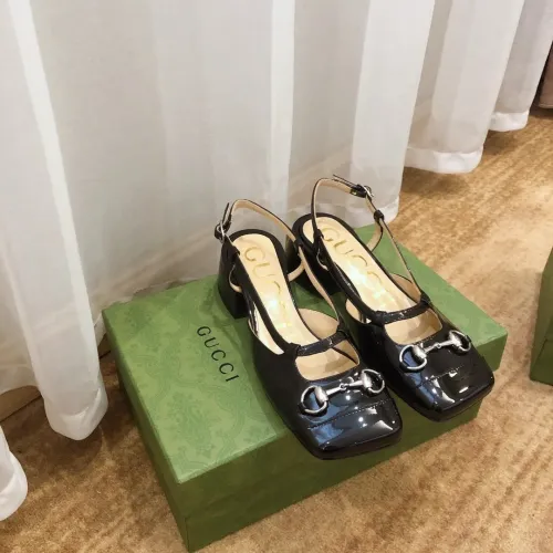 Gucci Womens Shoes Mid-heel Slingback with Horsebit