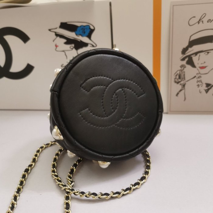 Chanel Womens Bag Shoulder Bag Mini Drawstring Bag