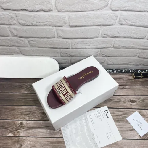 Dior Women Shoes Mule DWAY SLIDE Luxury Brand Womens Sandals Slippers with Original Box