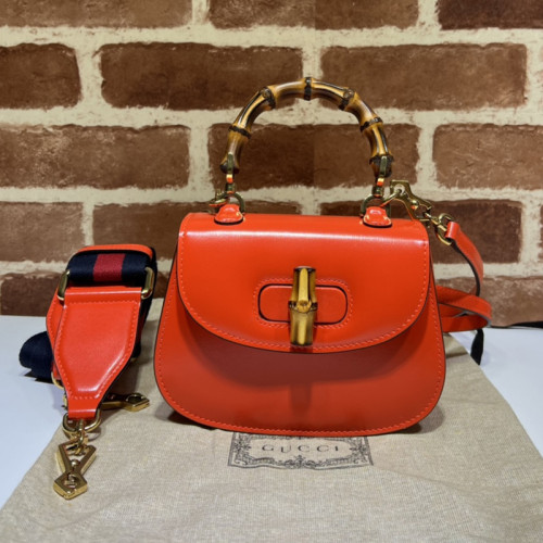 Gucci Womens Bags Handbags Shoulder Messenger Bags Luxury Brand Gucci Bamboo 1947 jumbo GG mini bag 686864 10ODT 7768 with Original Box