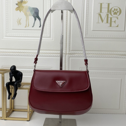 Prada Men Womens Shoulder Bags with Original Box 1BD311_ZO6_F0934_V_OOO Luxury Brand Prada Cleo brushed leather shoulder bag with flap