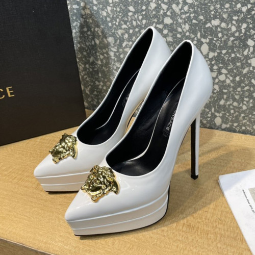 Versace Brand Womens Sandals Shoes Pumps Leather Big Size LA MEDUSA LEATHER PUMPS Design Luxury Brand Sandals for Women