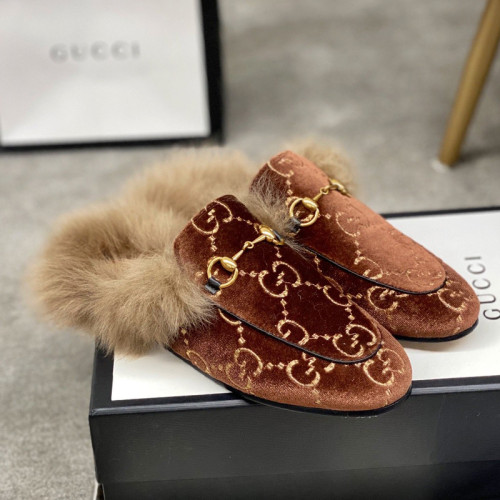 Gucci Womens Shoes Casual Loafers Design Luxury Brand Leather Princetown with Original Box