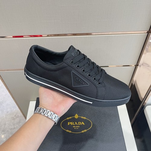 Prada Mens Shoes Casual Luxury Brand Breathable Sneakers with Original Box