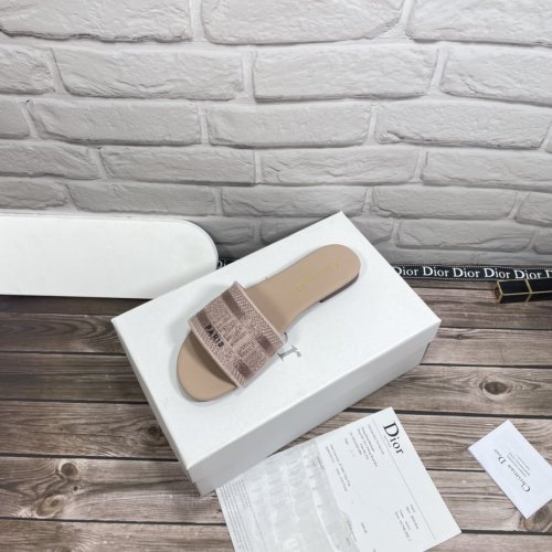 Dior Women Shoes Mule DWAY SLIDE Luxury Brand Womens Sandals Slippers with Original Box