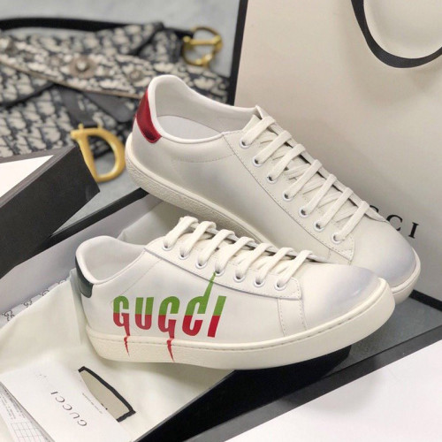 Gucci Womens Shoes Fashion Sneakers Lace-Up Luxury Brand Women's Ace Embroidered Sneaker with Original Box