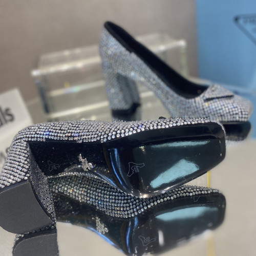 Prada Womens Shoes Slingback Pumps Luxury Brand Casual Shoes for Women with Original Box